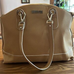 Large, tan, Kenneth Cole reaction purse.